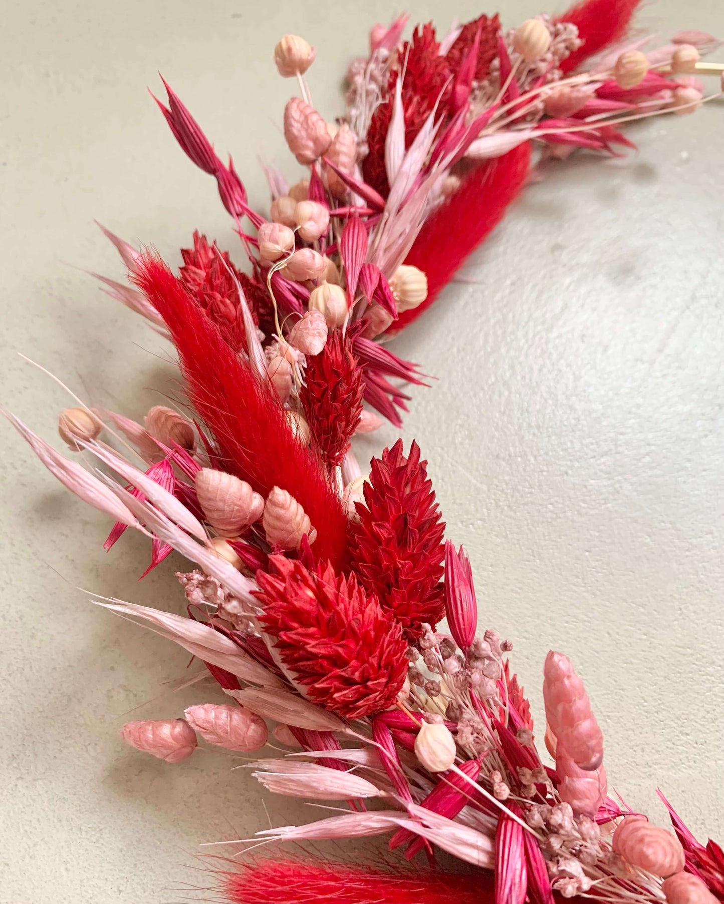 Kit DIY - Couronne murale fleurie "Rose et Bordeaux" - BelemBouture