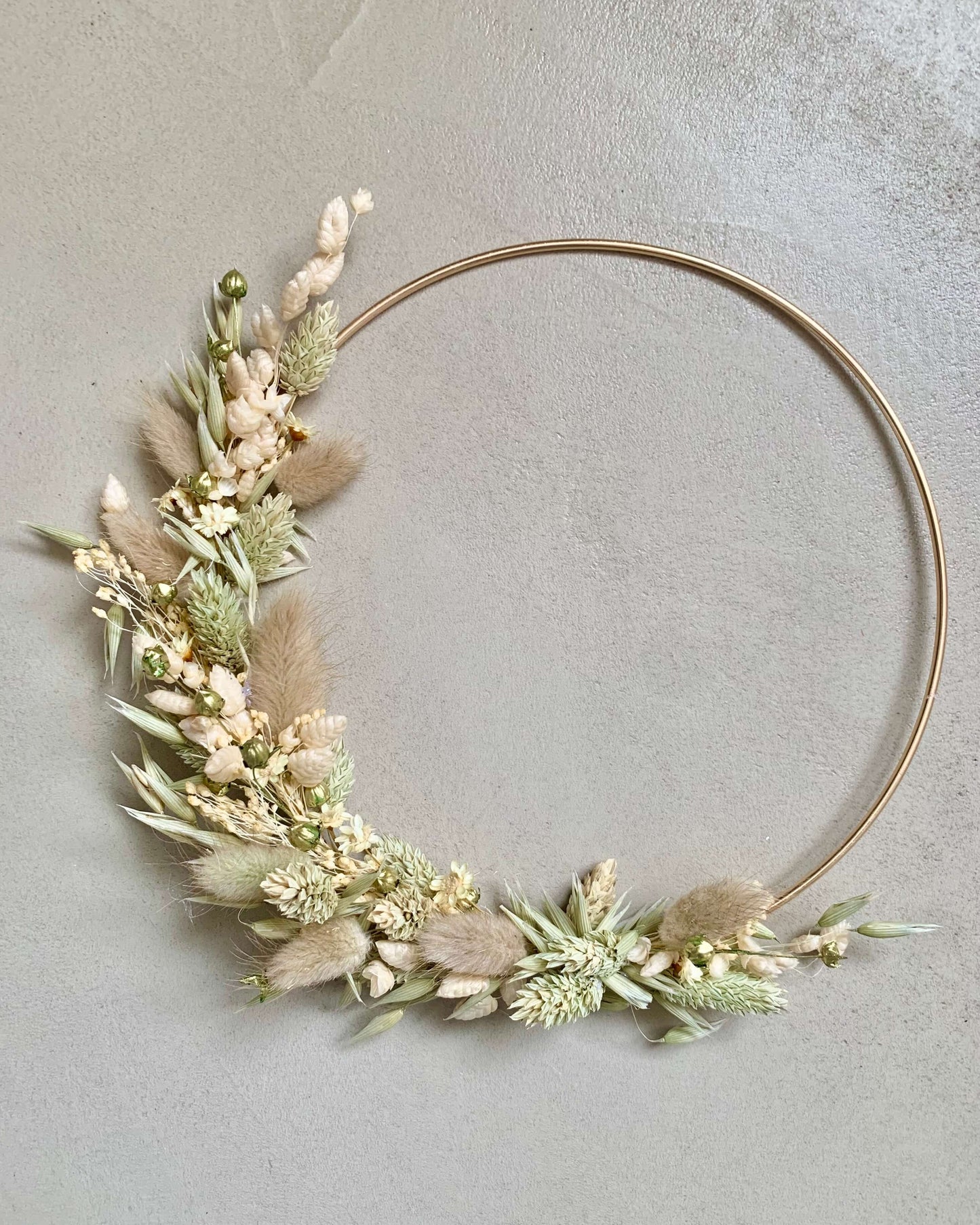 Kit DIY - Couronne murale fleurie "Olive Gold" - BelemBouture