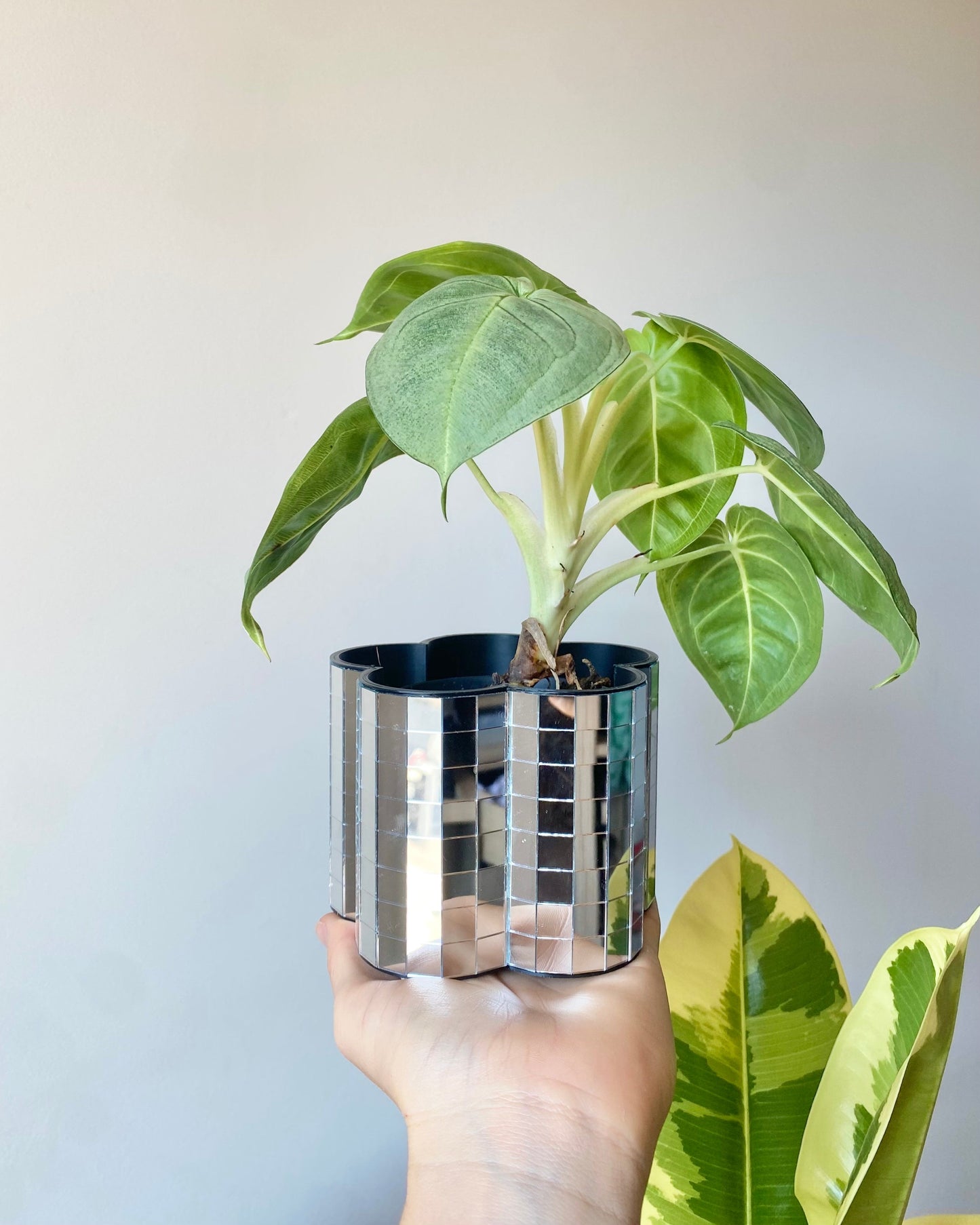 Cache-pot disco à facettes – modèle fleur BelemBouture