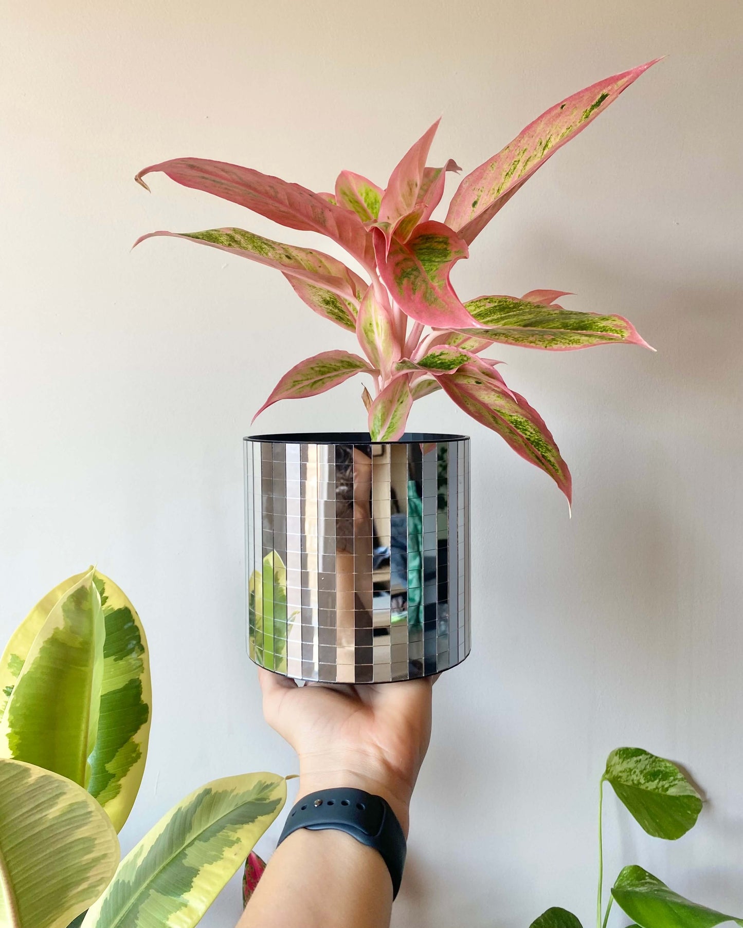 Cache-pot disco à facettes – modèle rond BelemBouture
