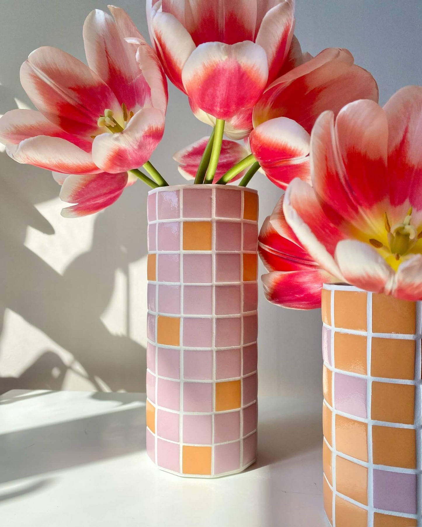 Duo vase Jungle Pop - Rose & Mandarine BelemBouture