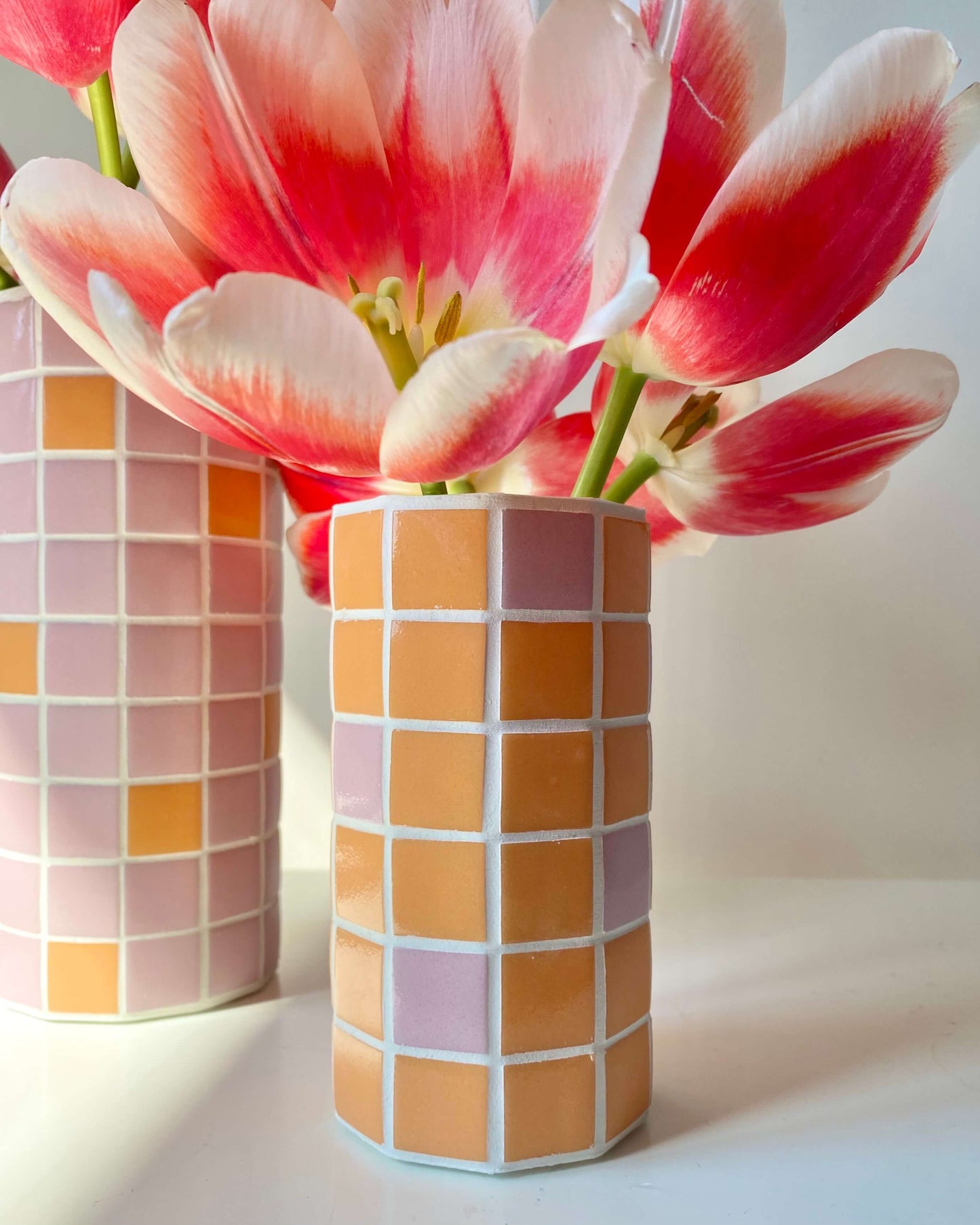Duo vase Jungle Pop - Rose & Mandarine BelemBouture