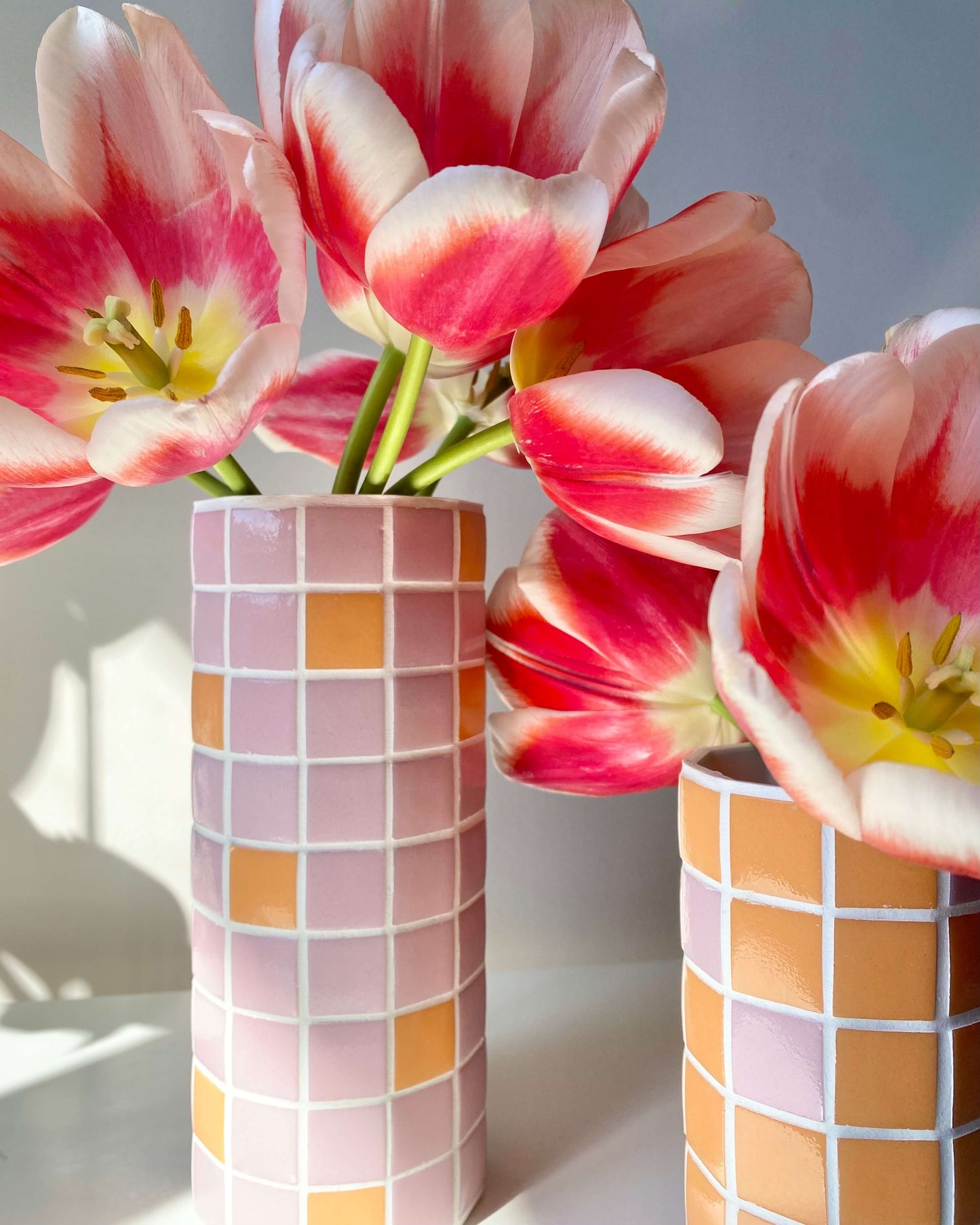 Duo vase Jungle Pop - Rose & Mandarine BelemBouture