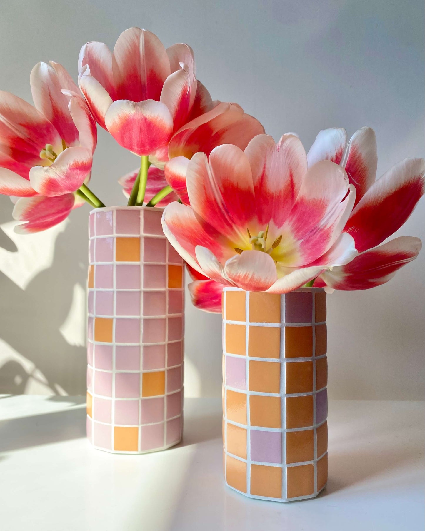 Duo vase Jungle Pop - Rose & Mandarine BelemBouture