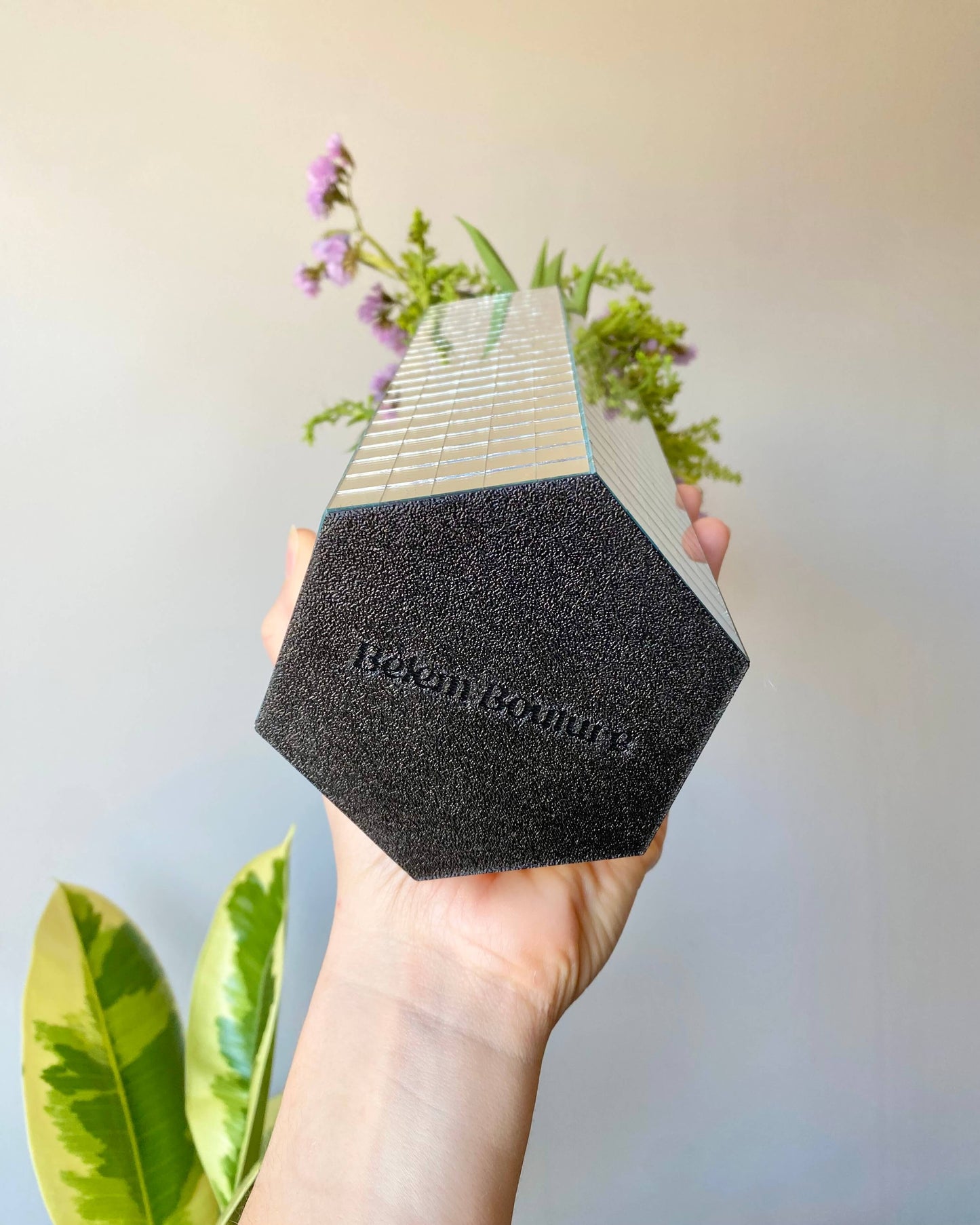 Vase disco à facettes – modèle hexagone BelemBouture