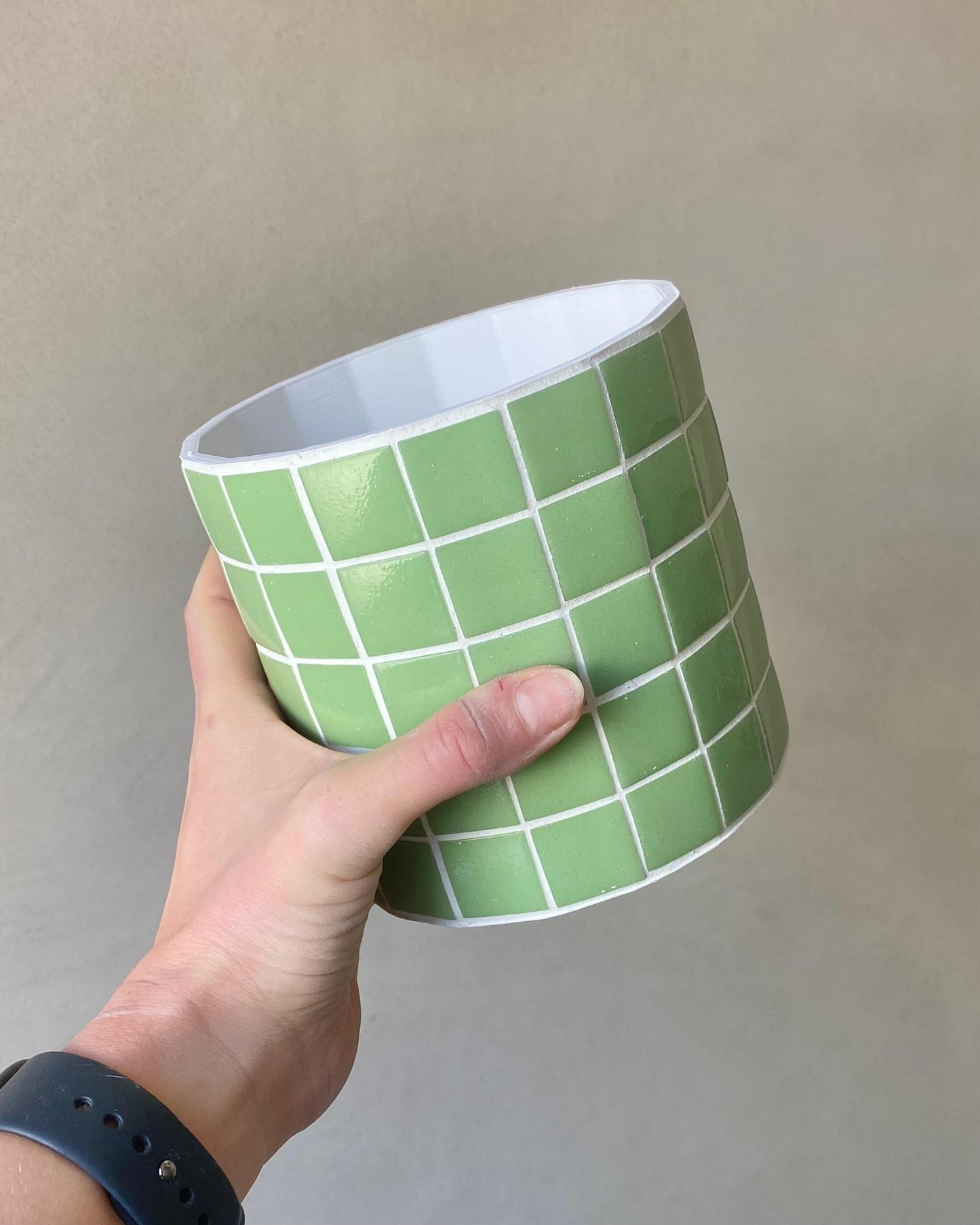 Cache-pot mosaïque "Jungle Pop" fabriqué en Alsace BelemBouture
