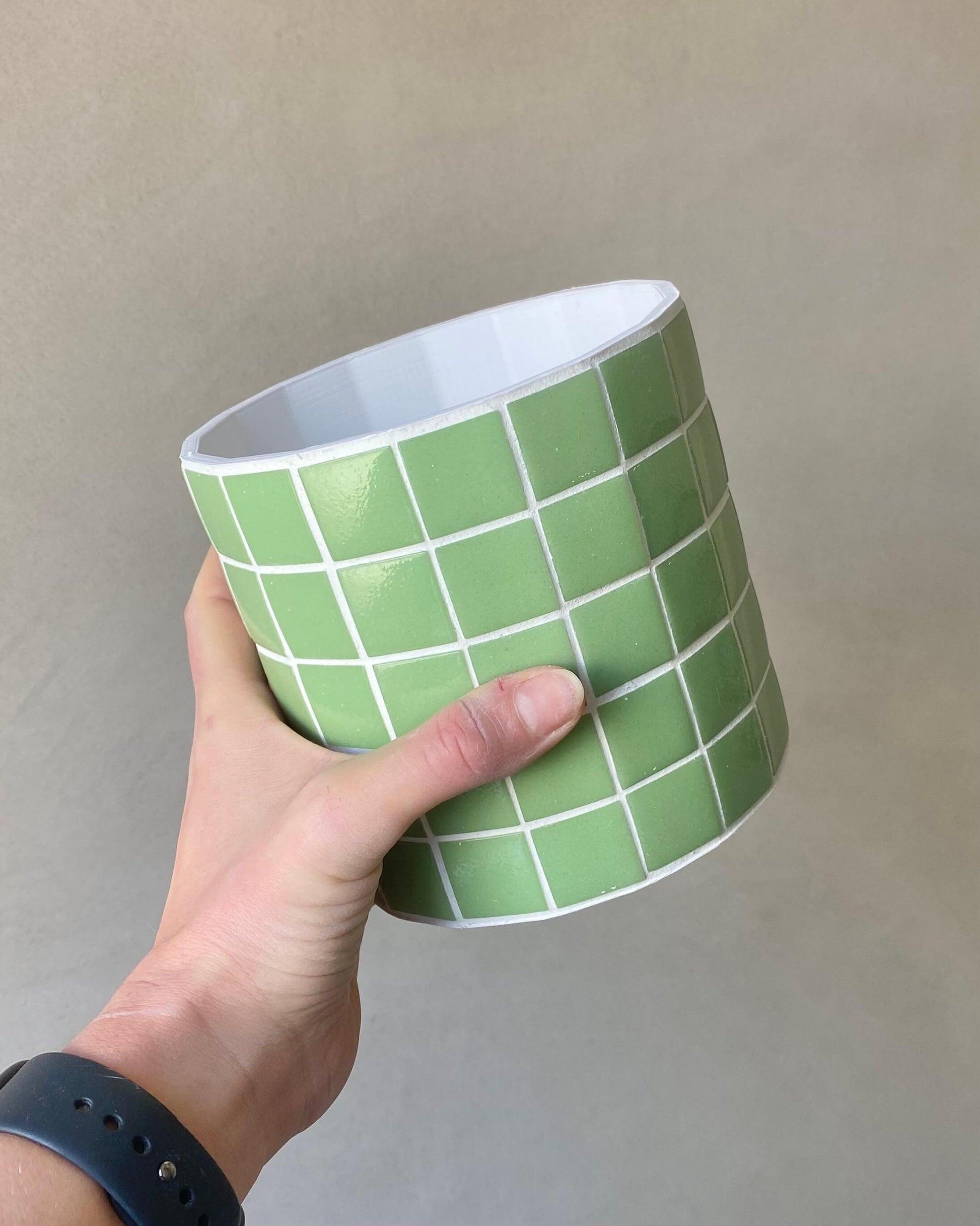 Cache-pot mosaïque "Jungle Pop" fabriqué en Alsace BelemBouture