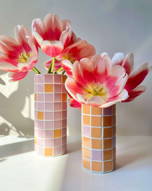 Duo vase Jungle Pop - Rose & Mandarine BelemBouture