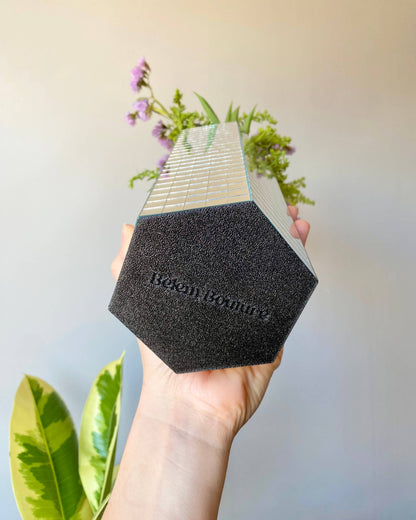 Vase disco à facettes – modèle hexagone BelemBouture